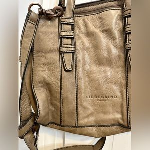 Liebeskind Berlin Smoky Taupe Leather Satchel Crossbody Bag
